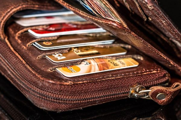 Wallet of credit cards